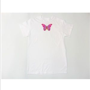 Pink butterfly shirt